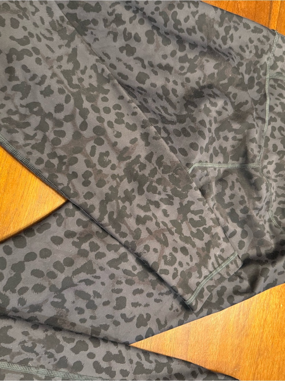 Women’s Black Leopard-Print Performance Pants